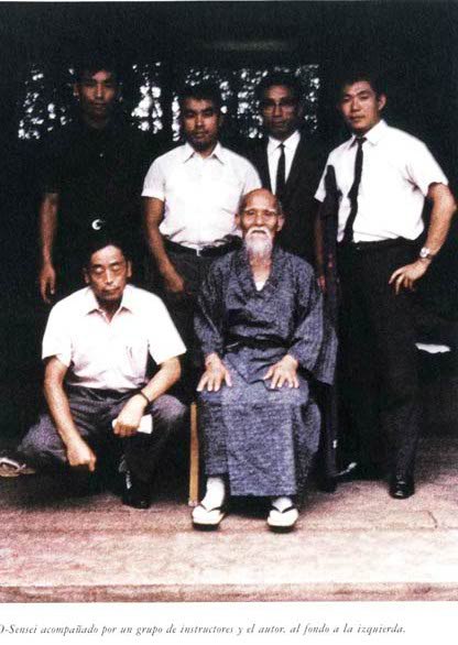 Osensei Morihei Ueshiba con Yasunari Kitaura